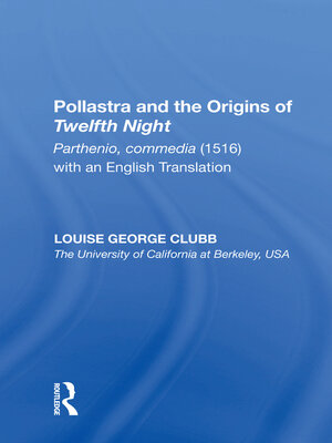 cover image of Pollastra and the Origins of Twelfth Night